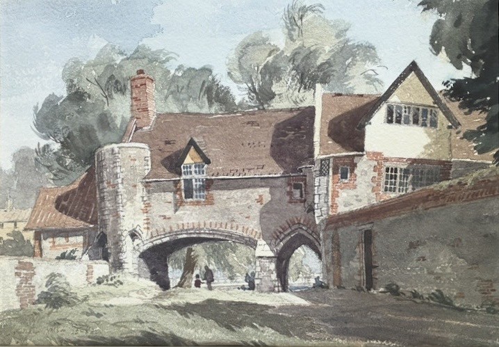 Edward Wesson watercolour painting - Pulls Ferry, Norwich